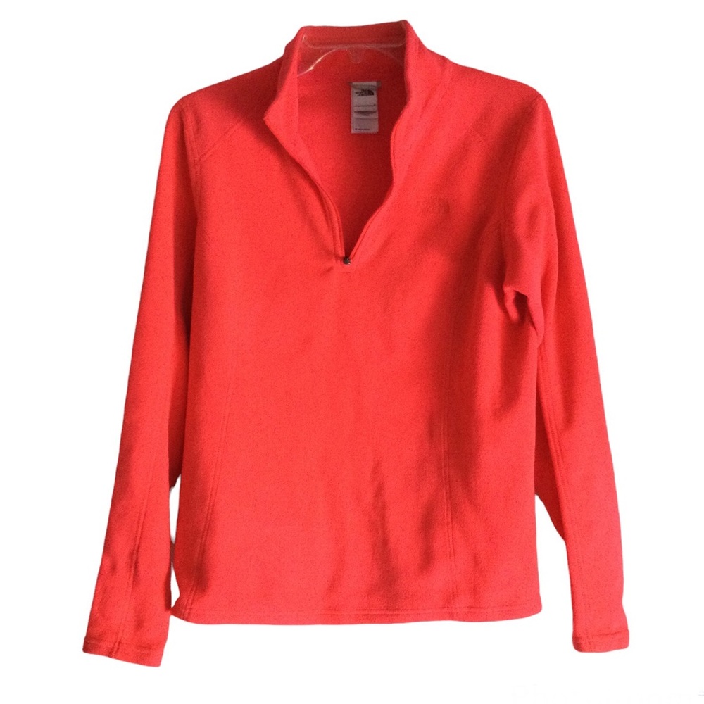 THE NORTH FACE 1/4 Zip Lightweight Fleece Pullover Neon Pink Women’s Medium